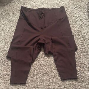 Brown High-Waisted Leggings